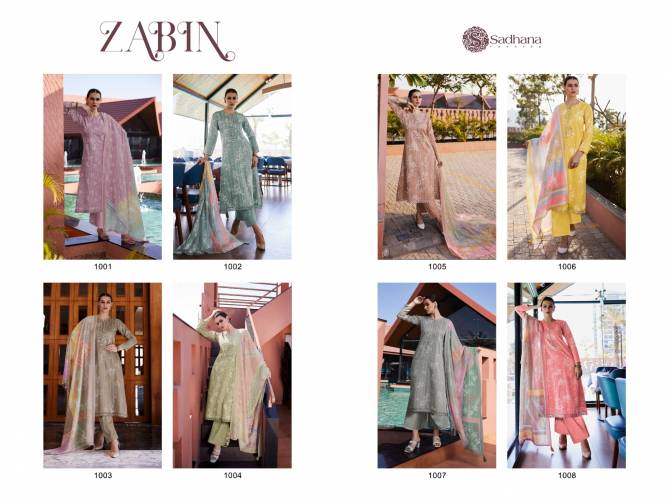 Zabin By Sadhana Heavy Work Pure Jam Cotton Salwar Suits Wholesale Market In Surat